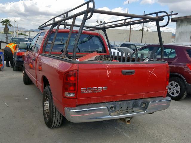 3D7KA28D34G109357 - 2004 DODGE RAM 2500 S RED photo 3