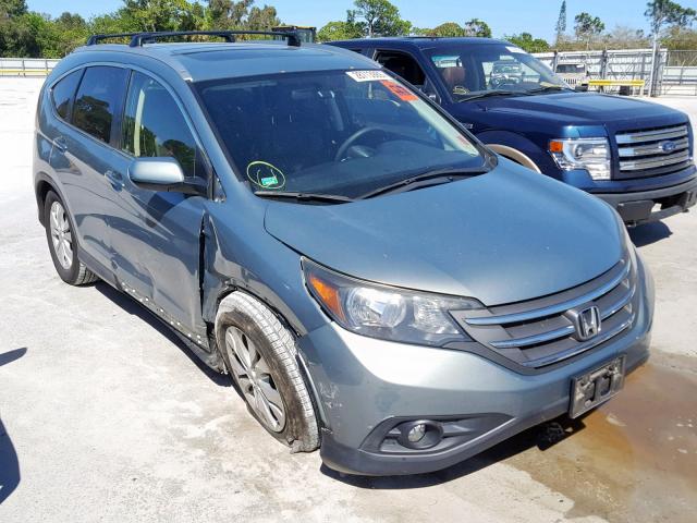 JHLRM4H73CC025260 - 2012 HONDA CR-V EXL GRAY photo 1