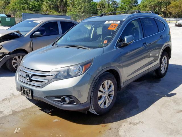 JHLRM4H73CC025260 - 2012 HONDA CR-V EXL GRAY photo 2