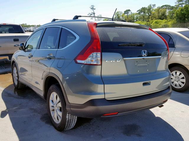 JHLRM4H73CC025260 - 2012 HONDA CR-V EXL GRAY photo 3