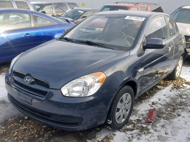 KMHCM3AC2AU153612 - 2010 HYUNDAI ACCENT BLU GRAY photo 2