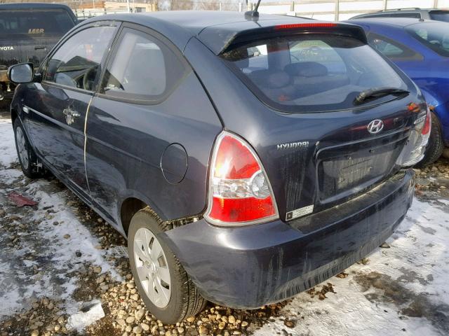 KMHCM3AC2AU153612 - 2010 HYUNDAI ACCENT BLU GRAY photo 3