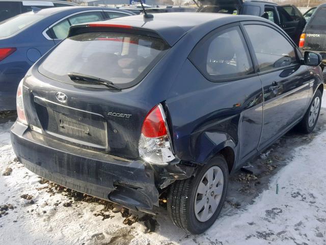 KMHCM3AC2AU153612 - 2010 HYUNDAI ACCENT BLU GRAY photo 4