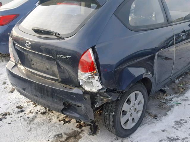 KMHCM3AC2AU153612 - 2010 HYUNDAI ACCENT BLU GRAY photo 9