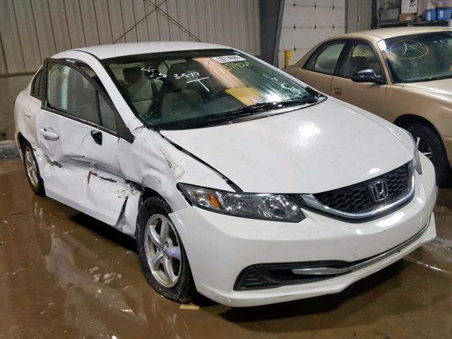 19XFB5F56DE000358 - 2013 HONDA CIVIC NATU WHITE photo 1