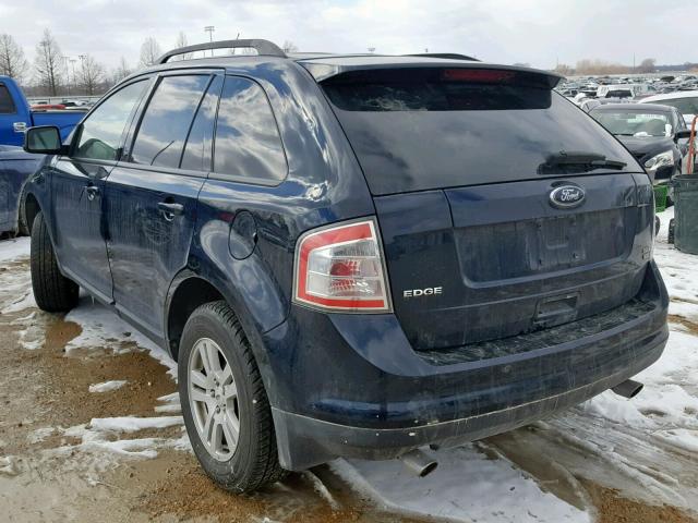 2FMDK48C38BA65478 - 2008 FORD EDGE SEL BLUE photo 3