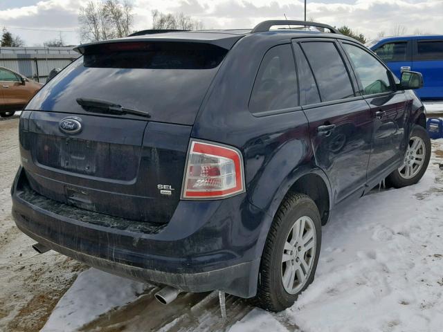 2FMDK48C38BA65478 - 2008 FORD EDGE SEL BLUE photo 4