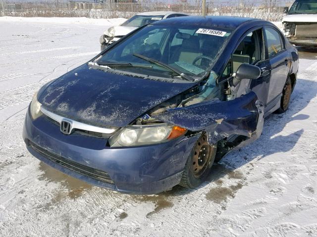 2HGFA16376H028799 - 2006 HONDA CIVIC DX V BLUE photo 2