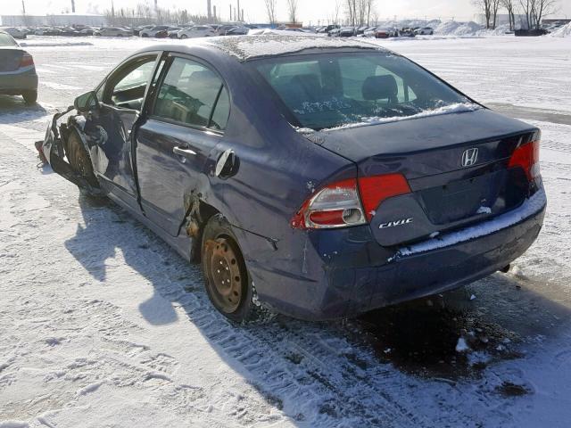 2HGFA16376H028799 - 2006 HONDA CIVIC DX V BLUE photo 3