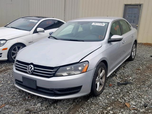 1VWBP7A32CC046337 - 2012 VOLKSWAGEN PASSAT SE SILVER photo 2