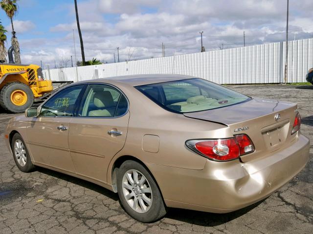 JTHBF30G936016946 - 2003 LEXUS ES 300 GOLD photo 3