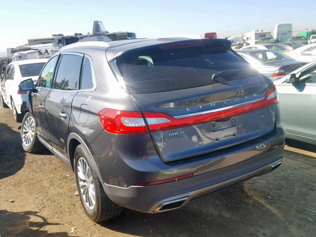 2LMPJ6KR2HBL45986 - 2017 LINCOLN MKX SELECT GRAY photo 3