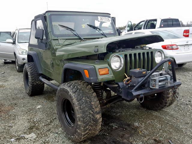 1J4FY29P5VP482195 - 1997 JEEP WRANGLER / GREEN photo 1