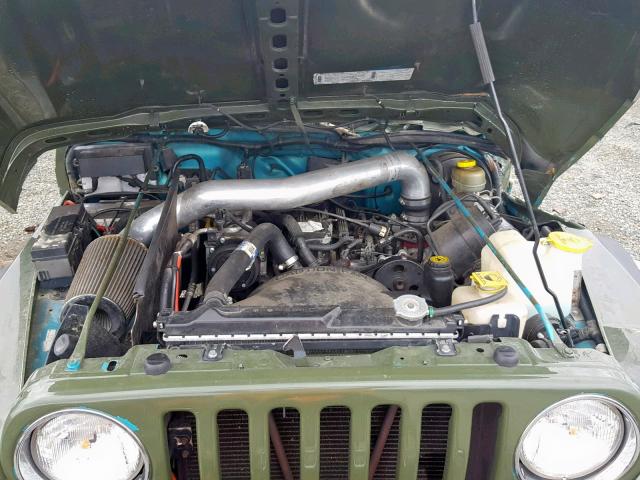 1J4FY29P5VP482195 - 1997 JEEP WRANGLER / GREEN photo 7