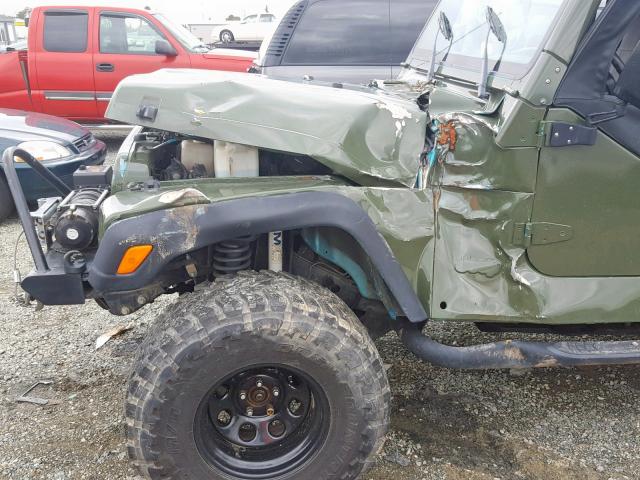 1J4FY29P5VP482195 - 1997 JEEP WRANGLER / GREEN photo 9