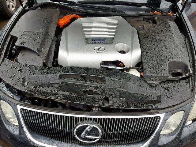 JTHBC96S875011059 - 2007 LEXUS GS 450H CHARCOAL photo 7