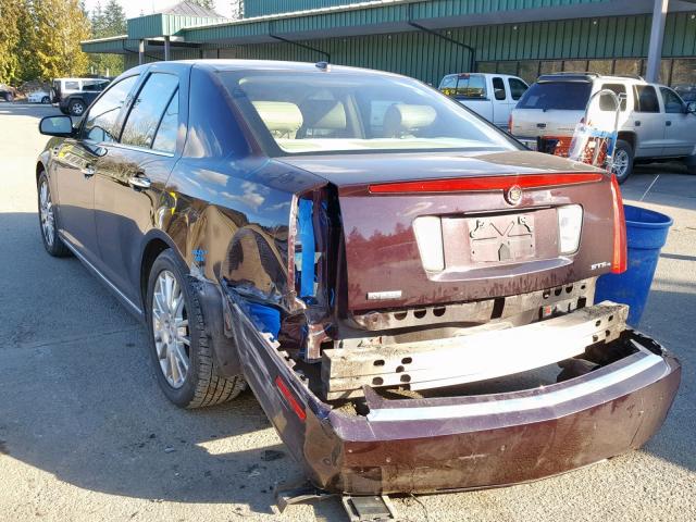 1G6DC67A780102744 - 2008 CADILLAC STS BURGUNDY photo 3