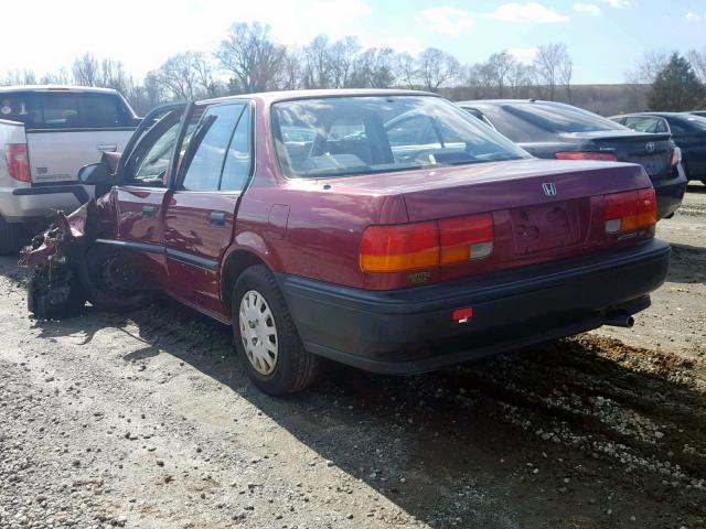 JHMCB7549NC000952 - 1992 HONDA ACCORD DX RED photo 3