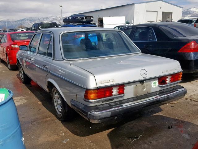 WDBAB33C1FA266778 - 1985 MERCEDES-BENZ 300 DT SILVER photo 3