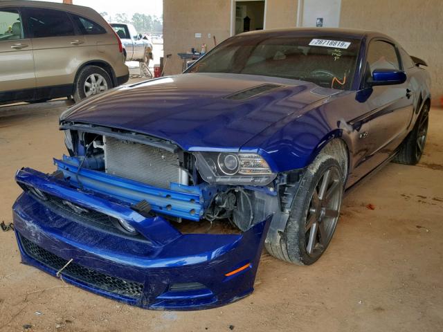 1ZVBP8CF5E5253261 - 2014 FORD MUSTANG GT BLUE photo 2