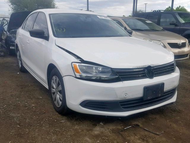 3VW2K7AJ3CM374491 - 2012 VOLKSWAGEN JETTA BASE WHITE photo 1