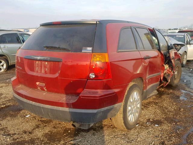 2C4GM48L45R484311 - 2005 CHRYSLER PACIFICA RED photo 4