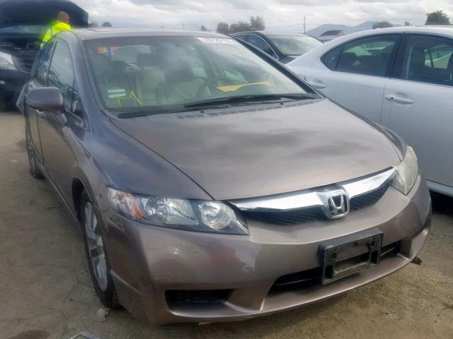 19XFA16919E019289 - 2009 HONDA CIVIC EXL GRAY photo 1