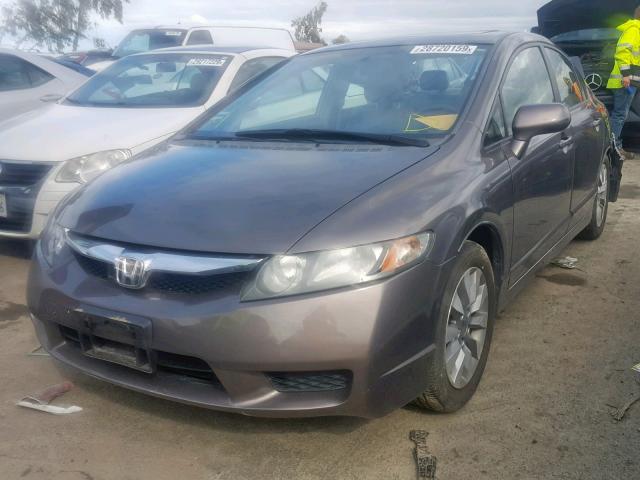 19XFA16919E019289 - 2009 HONDA CIVIC EXL GRAY photo 2