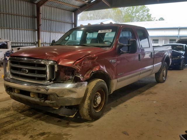 3FTSW30F82MA16248 - 2002 FORD F350 SRW S RED photo 2