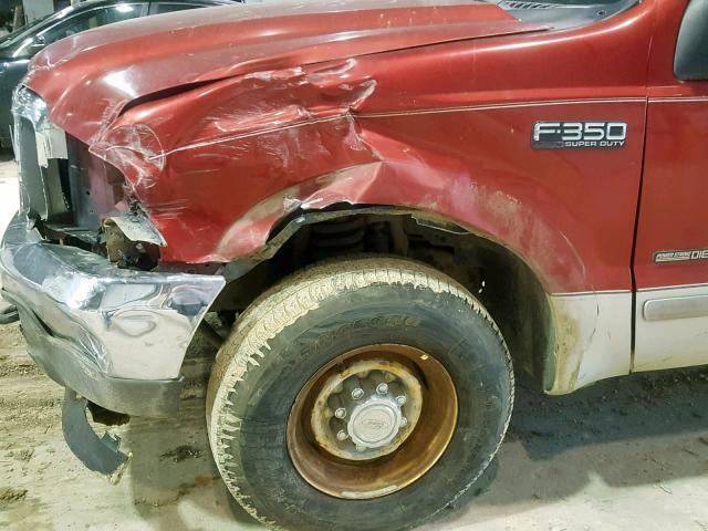 3FTSW30F82MA16248 - 2002 FORD F350 SRW S RED photo 9