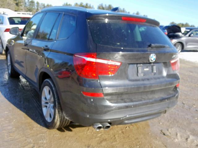 5UXWX7C31H0U43370 - 2017 BMW X3 XDRIVE3 BLACK photo 3