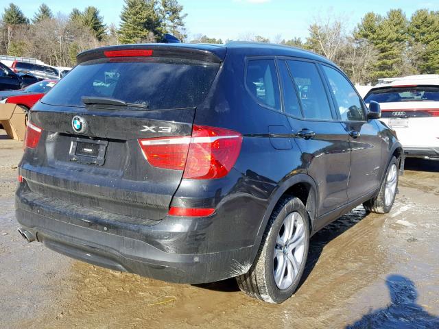 5UXWX7C31H0U43370 - 2017 BMW X3 XDRIVE3 BLACK photo 4