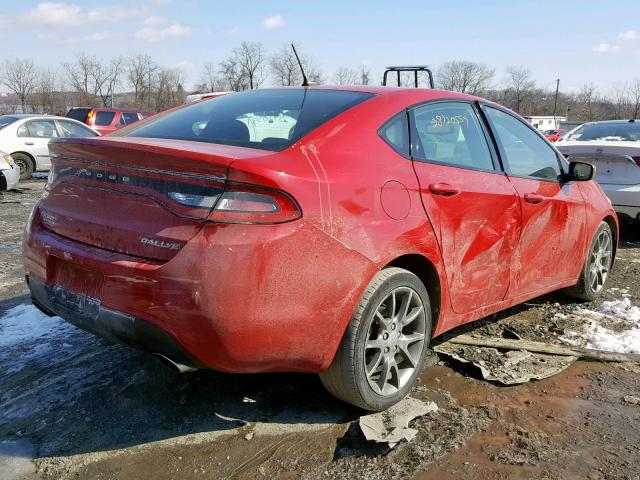 1C3CDFBA9DD336551 - 2013 DODGE DART SXT RED photo 4