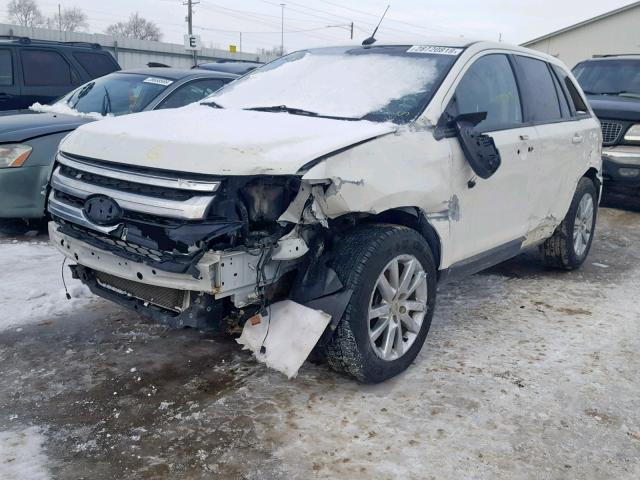 2FMDK4JC3DBC85367 - 2013 FORD EDGE SEL WHITE photo 2