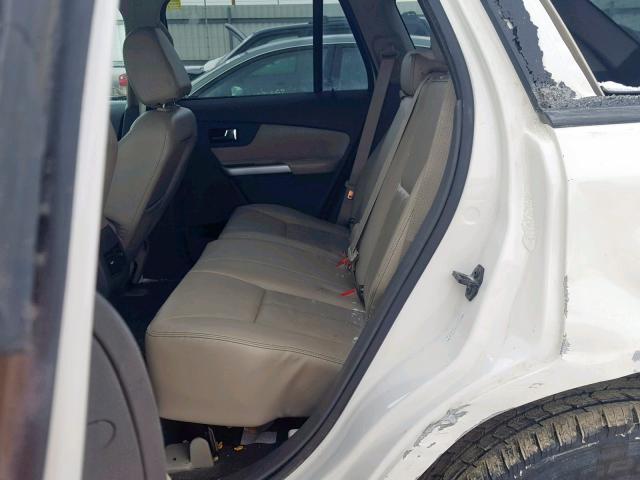 2FMDK4JC3DBC85367 - 2013 FORD EDGE SEL WHITE photo 6