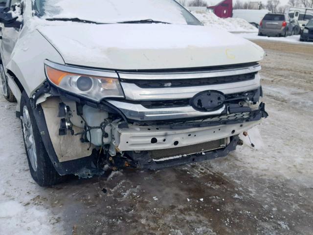 2FMDK4JC3DBC85367 - 2013 FORD EDGE SEL WHITE photo 9