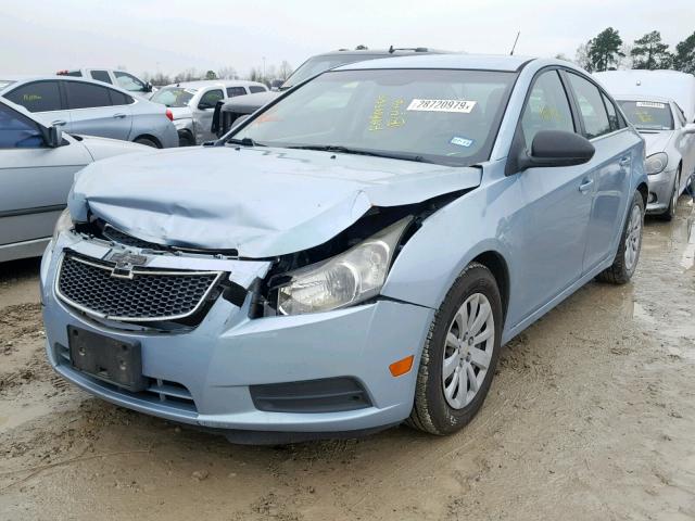 1G1PD5SH8B7285424 - 2011 CHEVROLET CRUZE LS BLUE photo 2