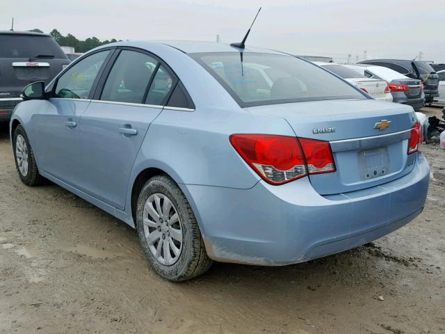 1G1PD5SH8B7285424 - 2011 CHEVROLET CRUZE LS BLUE photo 3