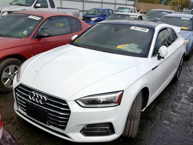 WAUPNAF51JA025068 - 2018 AUDI A5 PREMIUM WHITE photo 2