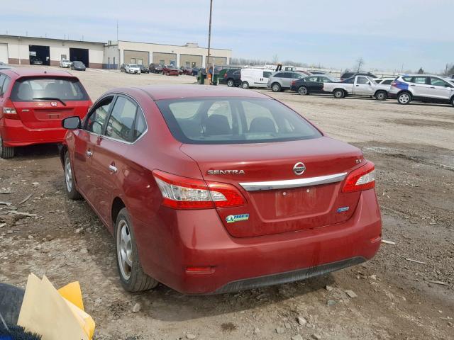 3N1AB7AP4DL738866 - 2013 NISSAN SENTRA SV RED photo 3