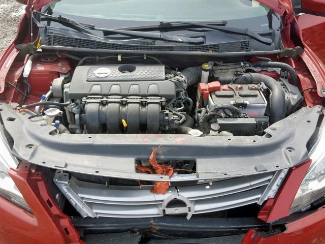 3N1AB7AP4DL738866 - 2013 NISSAN SENTRA SV RED photo 7