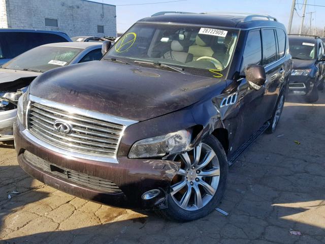 JN8AZ2NC7B9300145 - 2011 INFINITI QX56 BURGUNDY photo 2