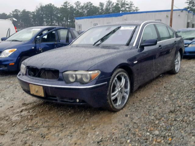 WBAGN63514DS54936 - 2004 BMW 745 LI BLUE photo 2