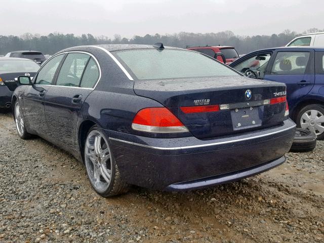 WBAGN63514DS54936 - 2004 BMW 745 LI BLUE photo 3