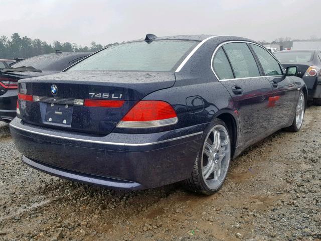 WBAGN63514DS54936 - 2004 BMW 745 LI BLUE photo 4