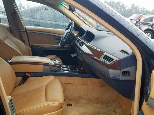 WBAGN63514DS54936 - 2004 BMW 745 LI BLUE photo 5