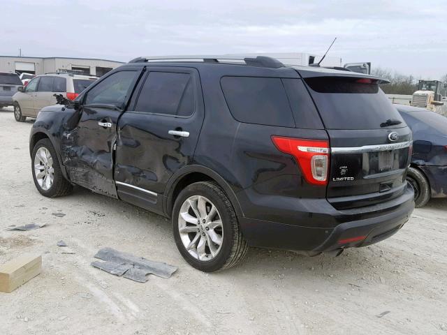 1FM5K7F88FGB30982 - 2015 FORD EXPLORER L BLACK photo 3