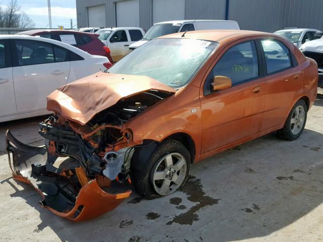 KL1TG56636B551142 - 2006 CHEVROLET AVEO LT ORANGE photo 2