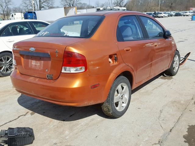 KL1TG56636B551142 - 2006 CHEVROLET AVEO LT ORANGE photo 4