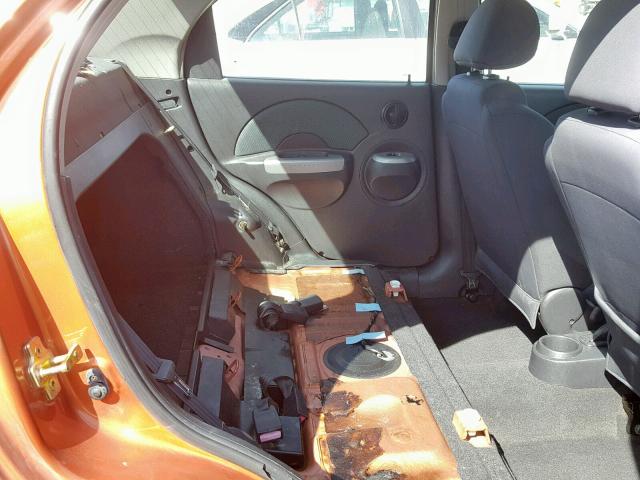 KL1TG56636B551142 - 2006 CHEVROLET AVEO LT ORANGE photo 6